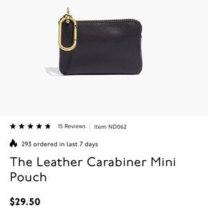 Madewell the Leather Carabiner mini pouch